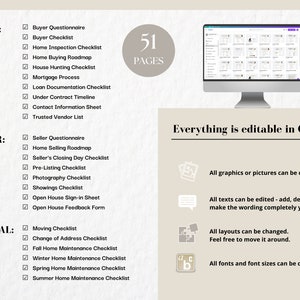 Real Estate BUYER and SELLER Checklist Bundle | Canva Template ...
