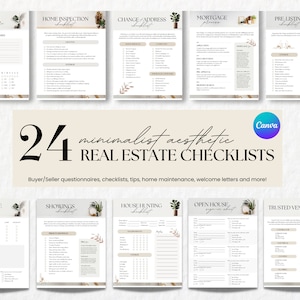 Real Estate BUYER and SELLER Checklist Bundle | Canva Template ...