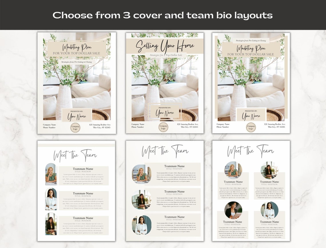 Seller Listing Presentation L Real Estate Marketing L Editable - Etsy