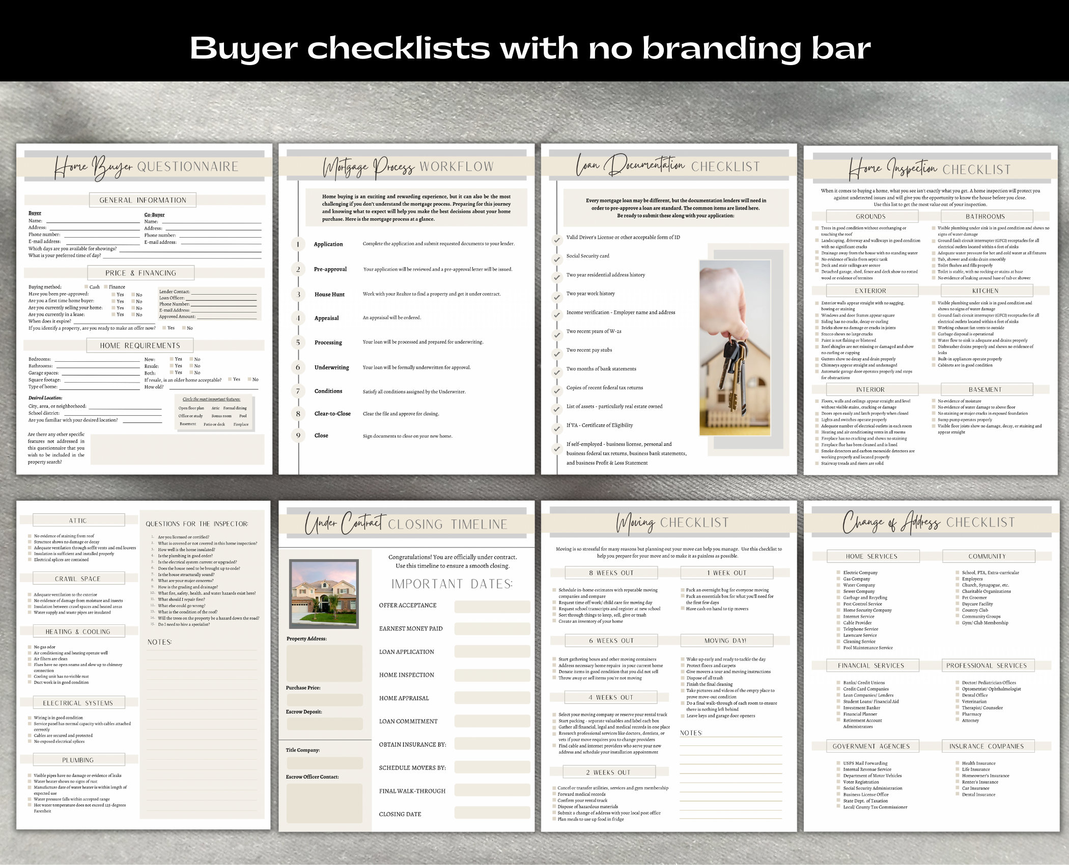 Real Estate BUYER | SELLER | RENTER Checklist Bundle | Canva Template ...