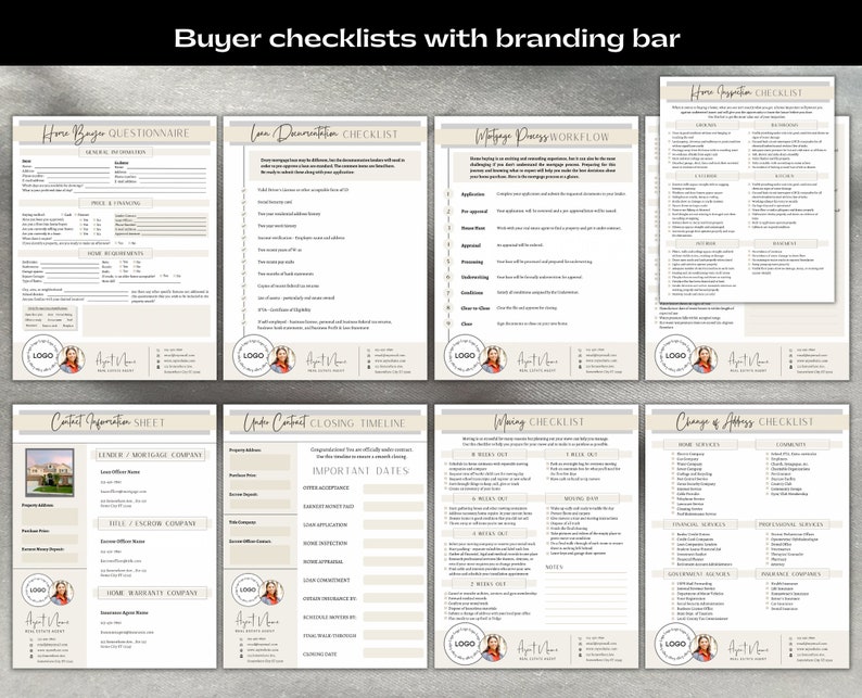 Real Estate BUYER | SELLER | RENTER Checklist Bundle | Canva Template ...