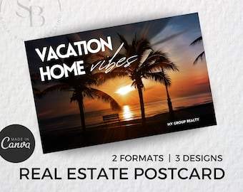 REAL ESTATE POSTCARD | Farming Postcard | Real Estate Marketing | Canva Template | Agent Resource | Vacation Home Prospecting