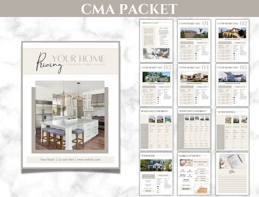 Real Estate CMA Packet Comparative Market Analysis Canva Template Real Estate CMA Packet Comparative Market Analysis Canva Template