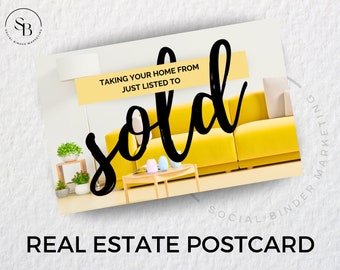 Real Estate Postcard | Farming Postcard | Real Estate Marketing | Canva Template | Realtor Postcard | Agent Resource