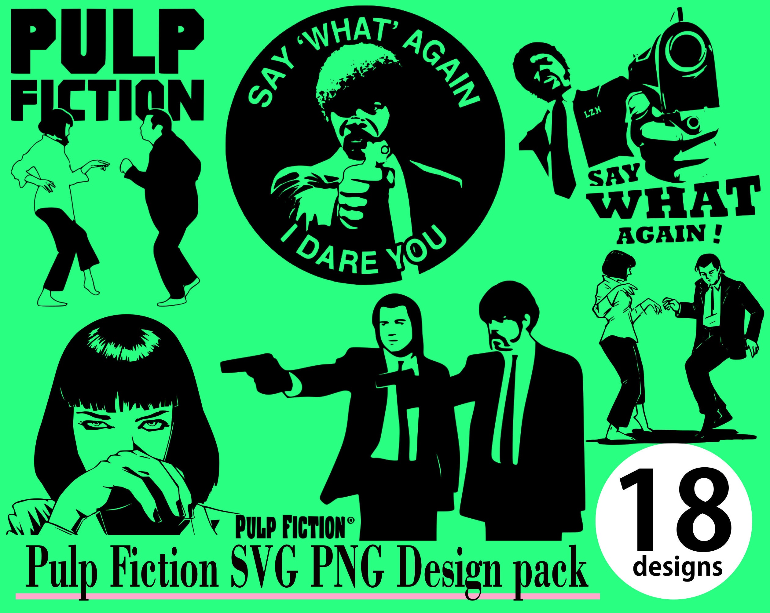 Pulp Fiction Stickers Quentin Tarantino Cult Movie Poster 22 PCE PC Car Skate 