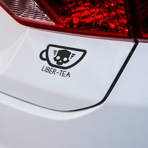Helldivers 2 Liber-Tea Skull Vinyl decal for laptop, car, window, mirror, bumper, mug, water bottle, or more!