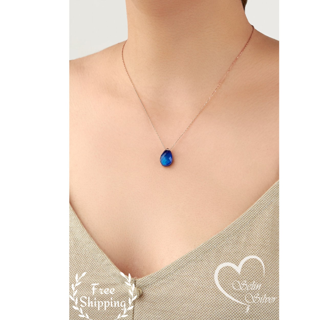 Collar de estado de animo collar que cambia de color colgante de estado de animo collar de piedra de estado de animo joyeria de estado de animo collar de piedra de colores
