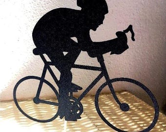 Cyclist cake topper