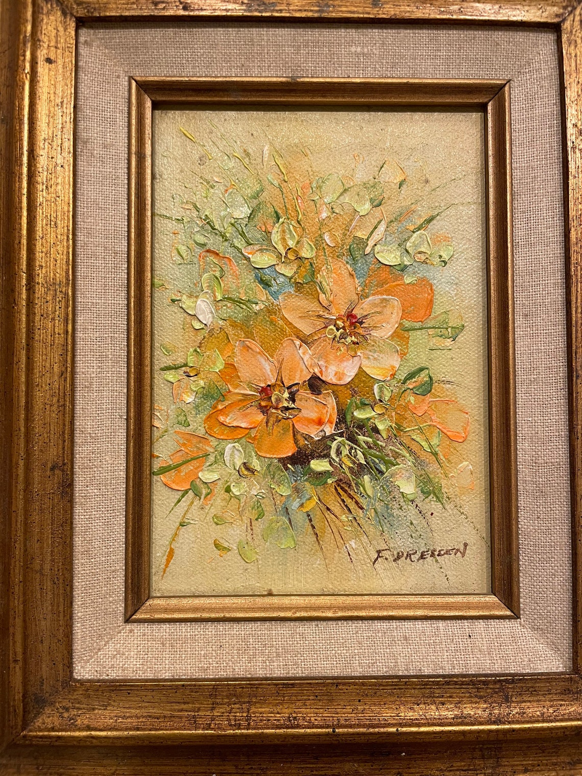 Frank Dressen Flower Painting Etsy