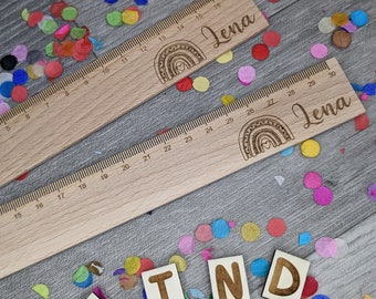 Personalized Rulers Bundle | wooden ruler | Enrollment | desired name | Motif | gift for kids | birthday gift | Scale | Engraving