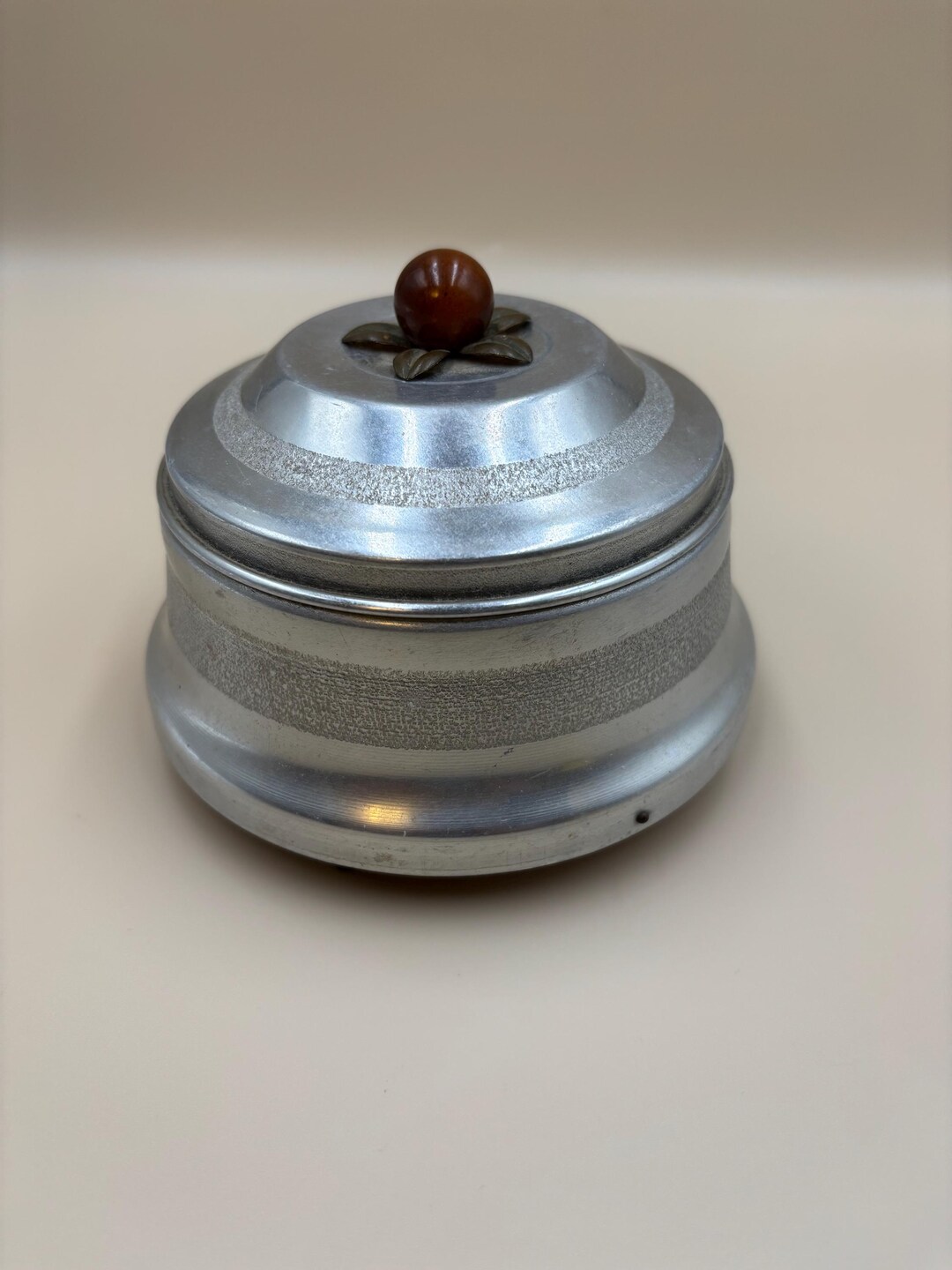 Musical Powder Box Vintage Aluminum Musical Powder Box - “I Love You Truly” - Etsy
