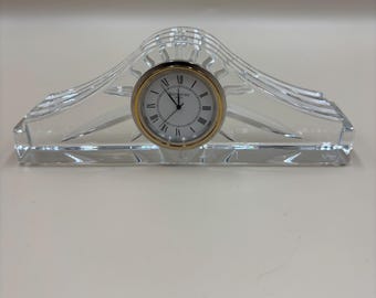 Vintage Waterford Crystal Small Aston Mantel Clock