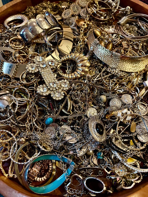 Mystery Metal Craft and Wearable Jewelry Lot - 5 lbs.