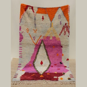 Berber carpet rug boujaad high pile Moroccan back moroccan boujad high pile