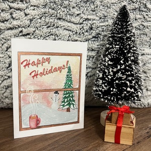 4er Set Weihnachtskarten mit Umschlägen
