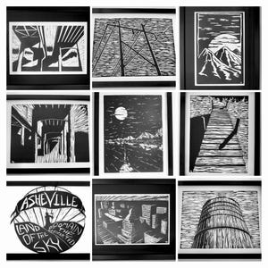 Blacktopprints - Handmade Linocuts - Original Black And White Prints - Wall Art Framed/Unframed