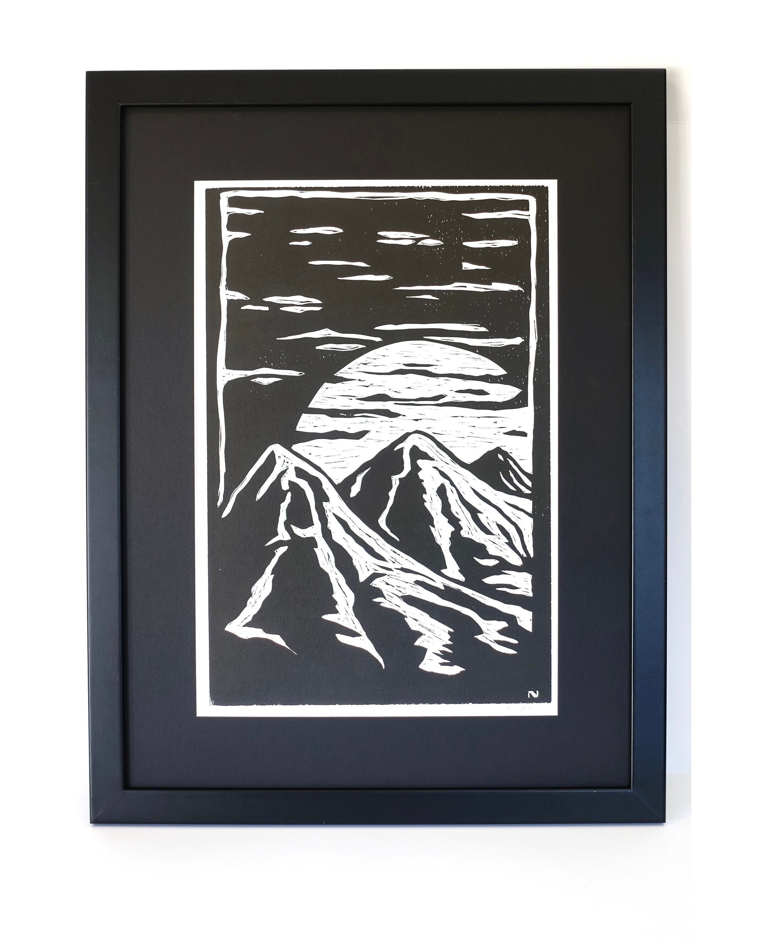 From the Ashes Linocut Print 5x7