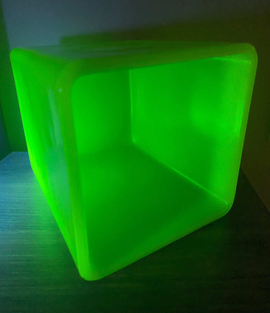 Vintage Jadeite Uranium Glass Square Sugar Canister Etsy Canada