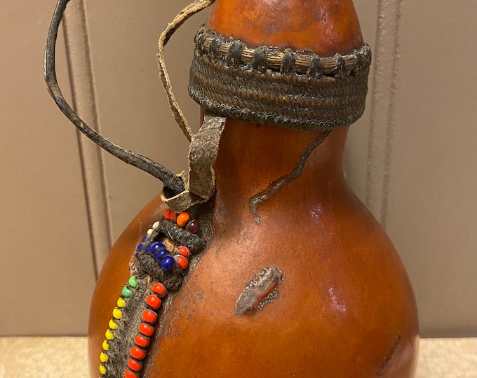 Vintage African Gourd Canteen Etsy