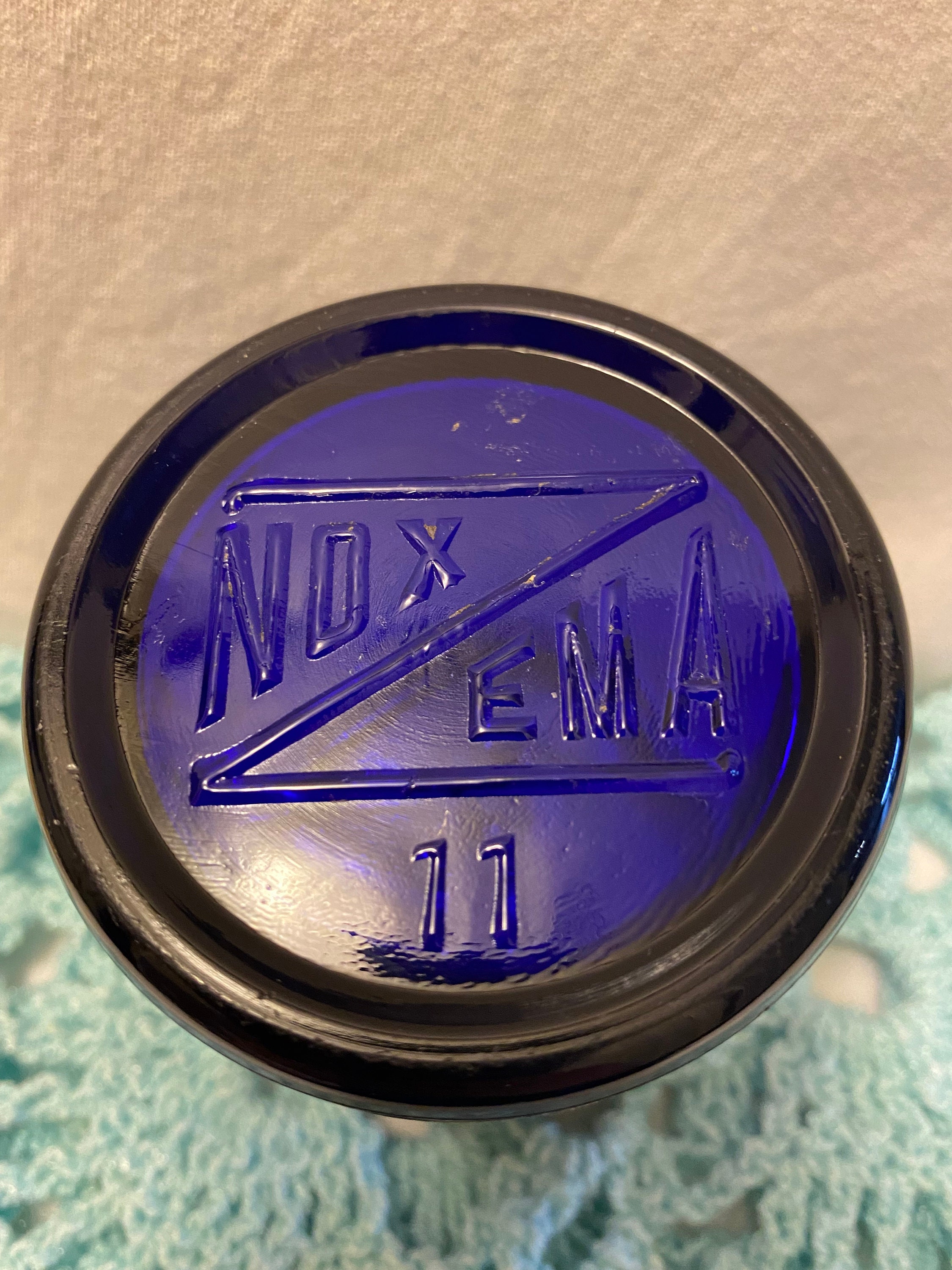 Vintage Glass Noxzema Jar Etsy