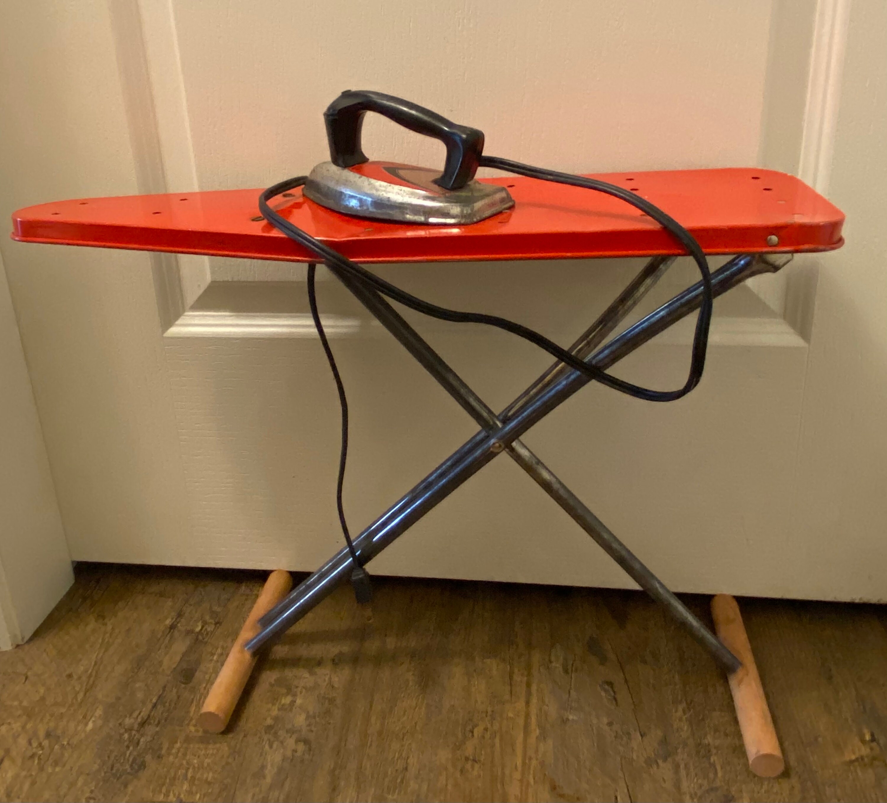 Vintage Childrens Ironing Board and Iron Etsy