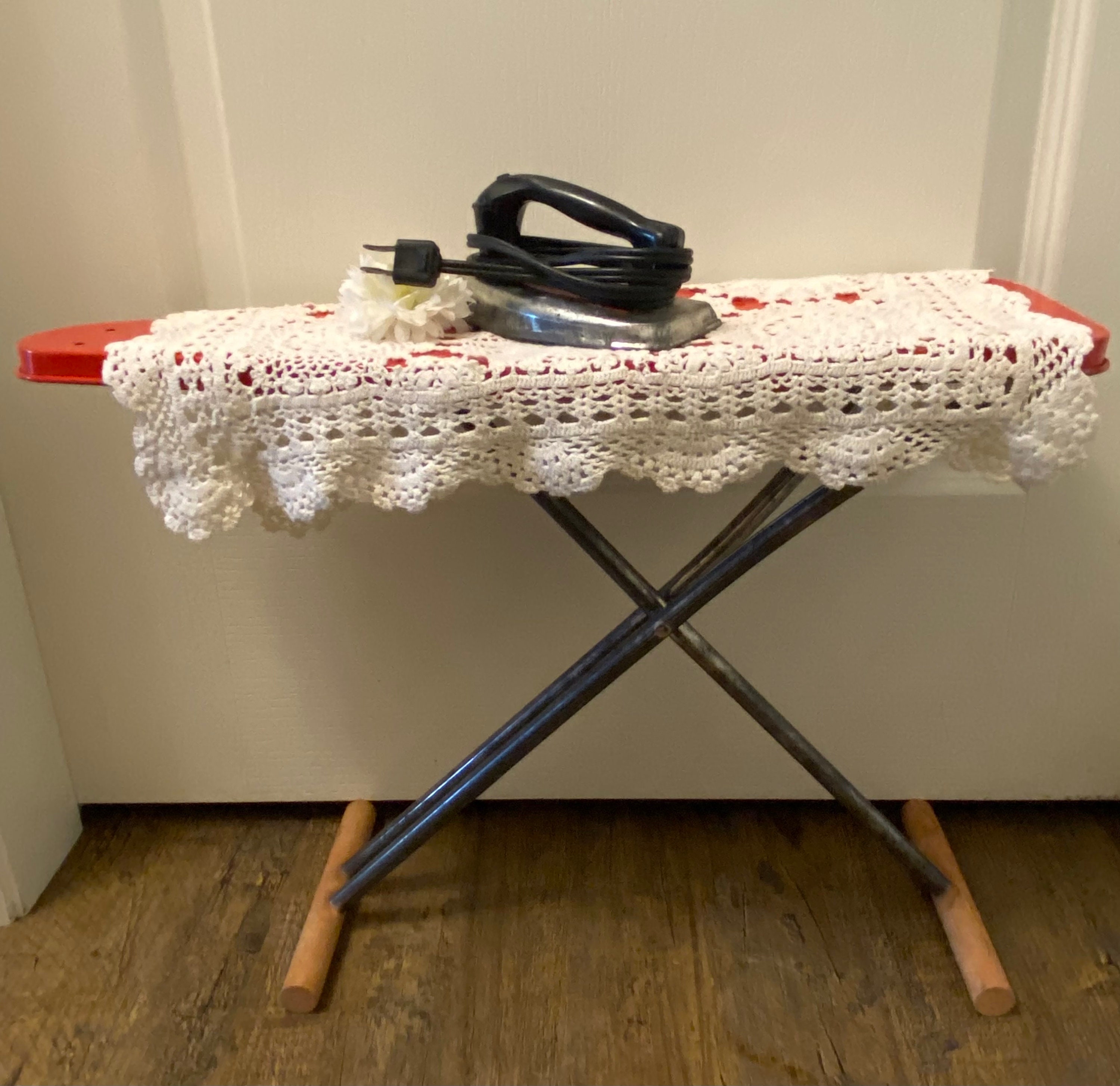 Vintage Childrens Ironing Board and Iron Etsy