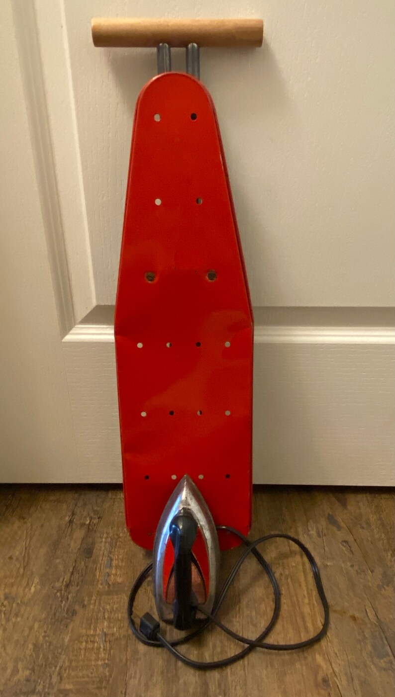 Vintage Childrens Ironing Board and Iron Etsy