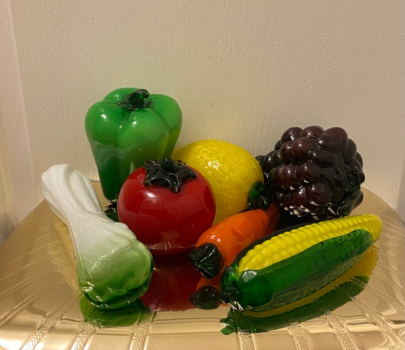 Vintage Hand Blown Murano Glass Fruit Etsy