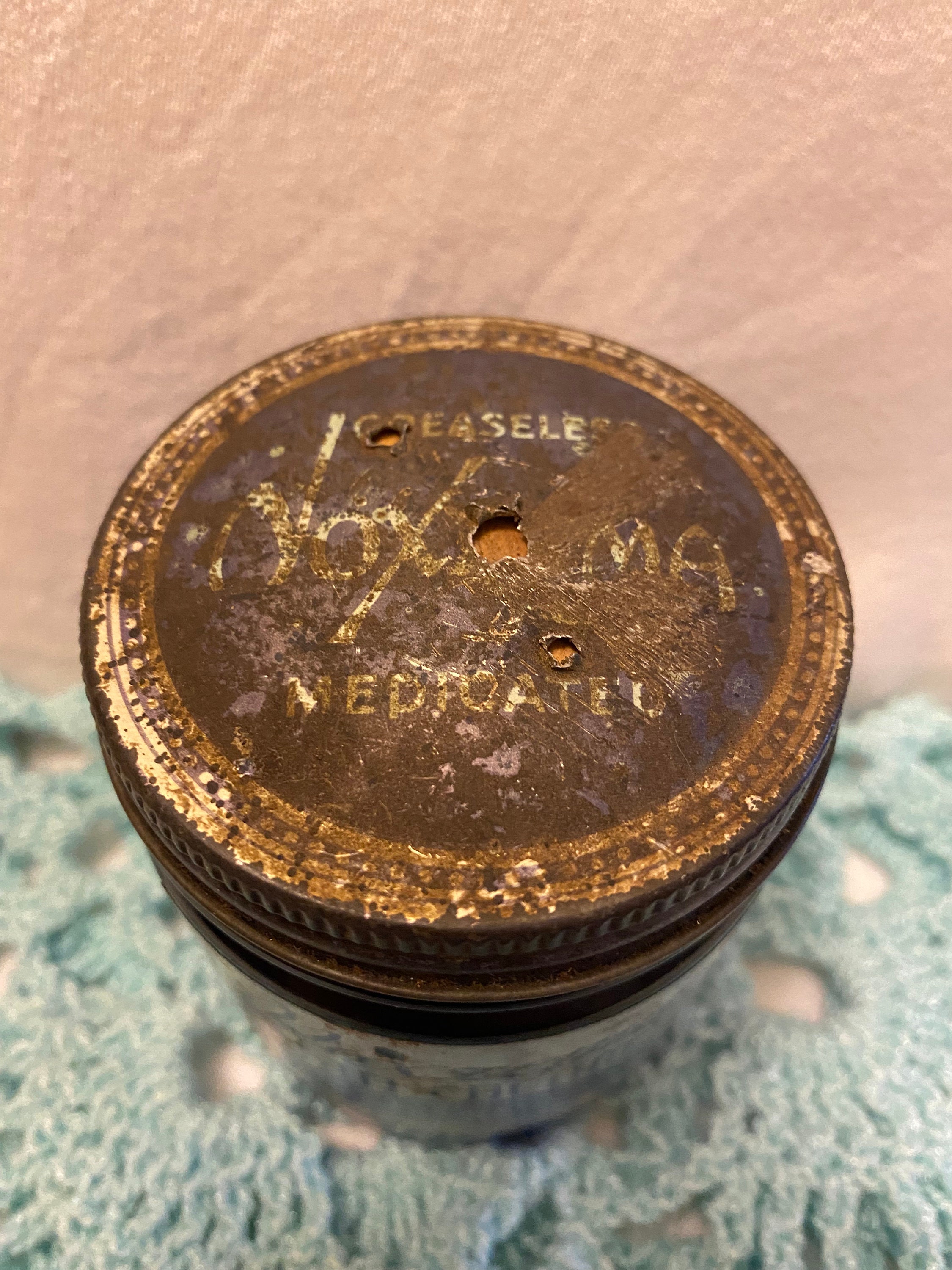 Vintage Glass Noxzema Jar Etsy