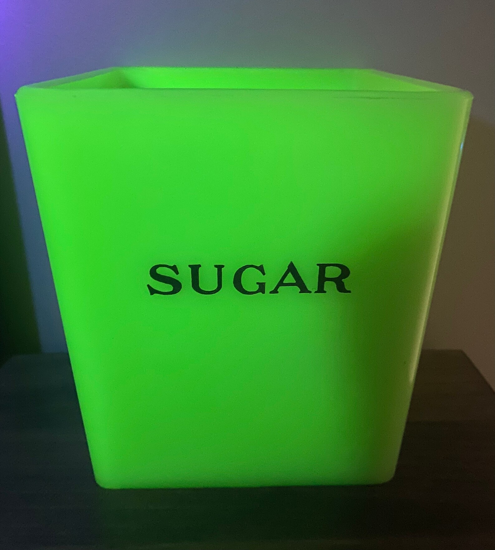 Vintage Jadeite Uranium Glass Square Sugar Canister Etsy Canada