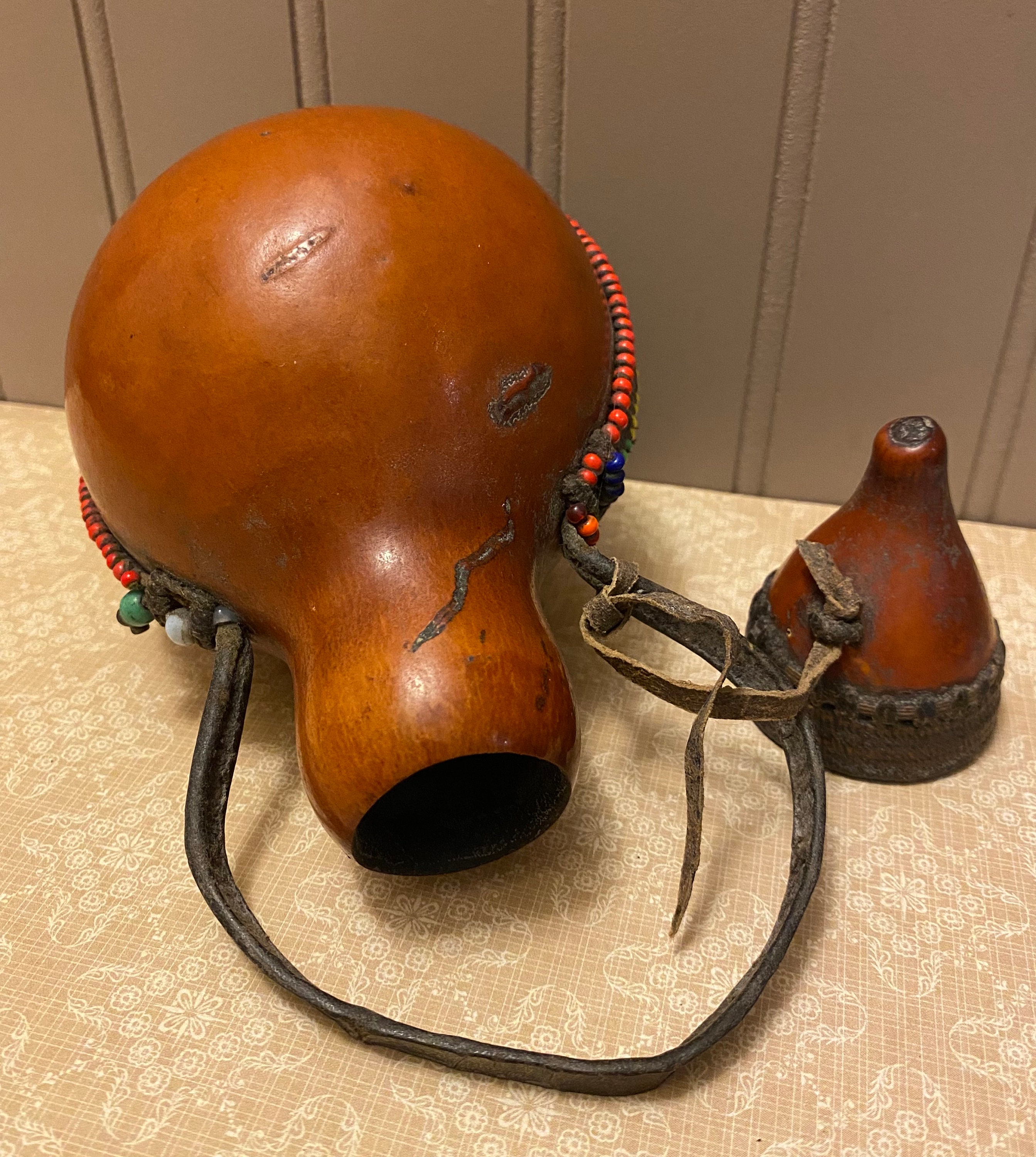 Vintage African Gourd Canteen - Etsy