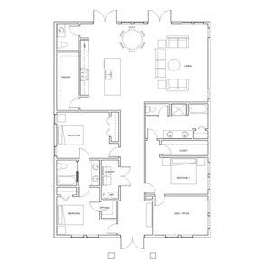40' x 55' | 2.200 SF Huisplan met één verdieping - The Escape
