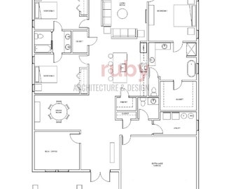 50' x 60' | 2,500 SF One Story House Plan - The Retreat