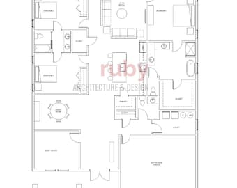 50' x 60' | 2,500 SF One Story House Plan - The Retreat