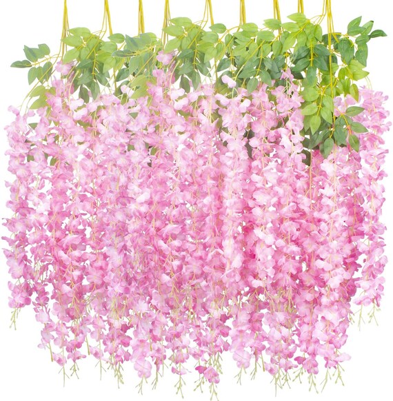 Craft Supplies & Tools 12 Pack Artificial Flowers Silk Wisteria Vine
