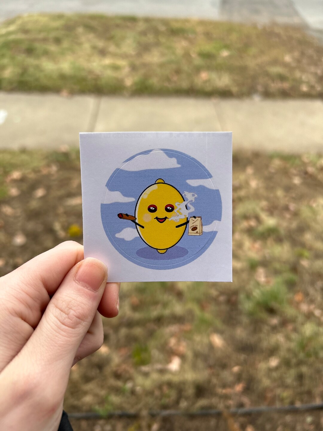 High Lemon Sticker Round 2 Sticker - Etsy