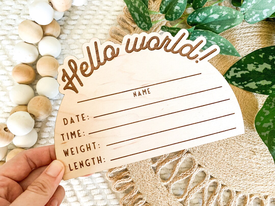 Helloworld Stat Sign VINTAGE Baby Stats Sign, Hello World Sign, Newborn, I'm New Here, Baby ...
