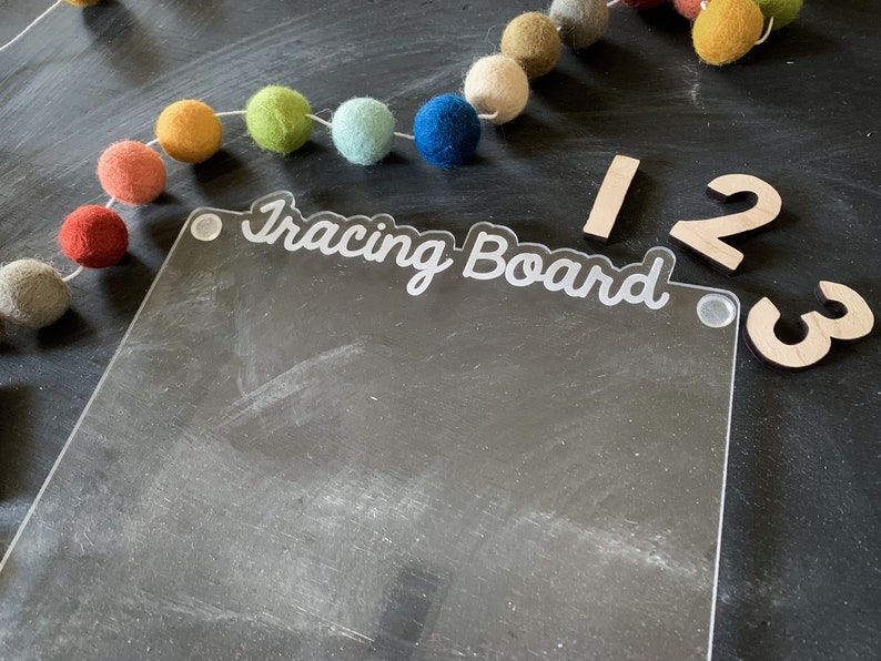 Custom Name Tracing Board, Acrylic Letter Tracing Board, Personalized Montessori Handwriting Board, Back to School Gift image 8