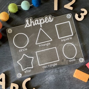 Custom Acrylic Shapes Tracing Board, Tracing Bundle, Personalized Dry Erase Board for Handwriting, Back to School Gift, First Day of School
