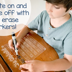 Custom Name Tracing Board, Acrylic Letter Tracing Board, Personalized Montessori Handwriting Board, Back to School Gift image 4