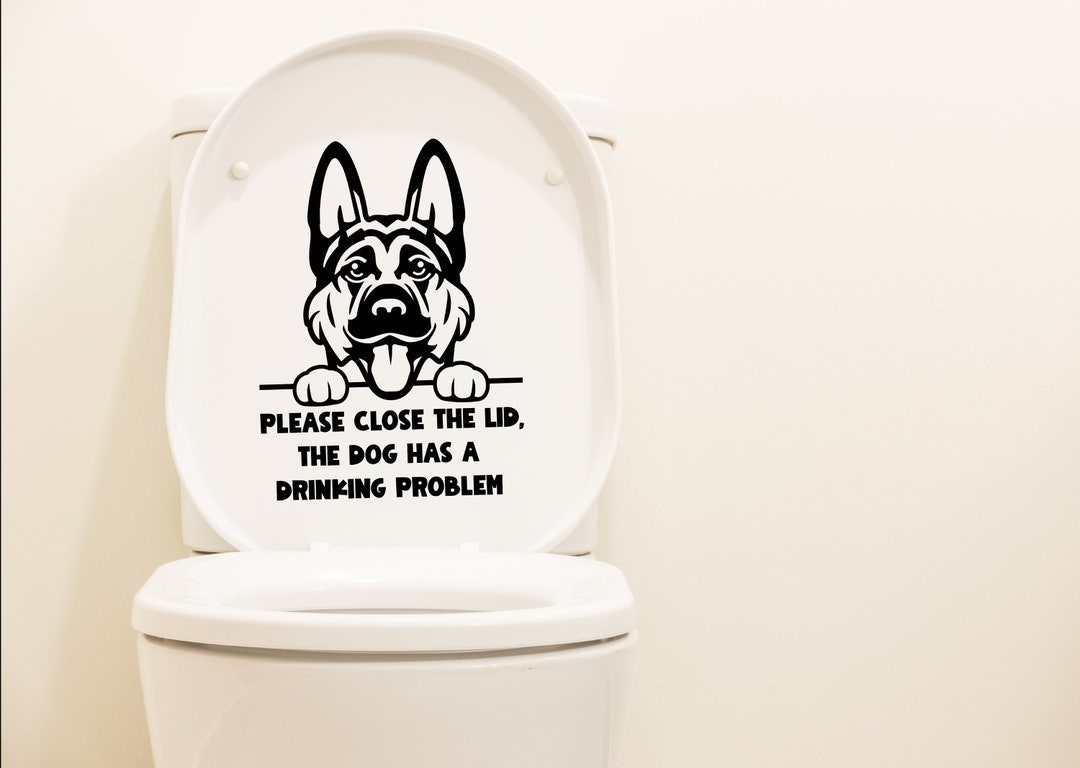 Toilet Seat Vinyl Decal Sticker, High Quality Vinyl, Drinking Problem