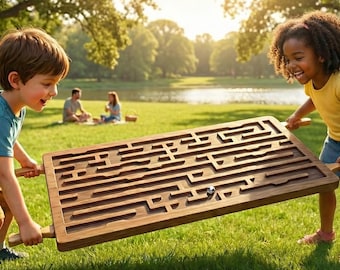 CNC Router Files | Wooden Balance Maze Game | Cooperative Labyrinth | DIY Plans (Digital File)
