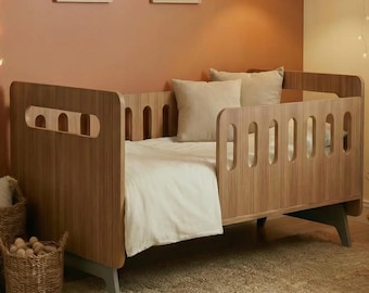 Modern Plywood Crib CNC Files | Laser Cut Vector Plan (Digital Files)
