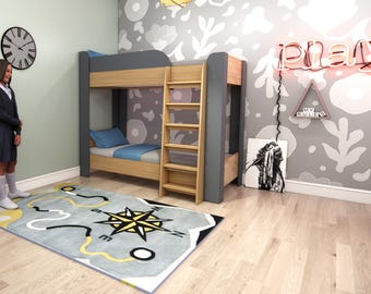 stapelbed voor kinderen, cnc-plannen, cnc-meubels, cnc-bestanden, cnc-router, cnc-bestanden, houten meubels, modern meubilair
