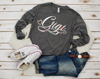 Gigi shirt, Grandma Tshirt, Grandma Birthday Gift for her Mom, Plus Size Clothing aesthetic, New Gigi gifts from grandchildren, Gigi Tee