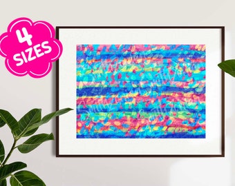 Contemporary Painting Art Abstract Print for Living Room, Boho Wall Art for Dorm Room, Colorful Print for girls room, Girl Nursery Decor Art