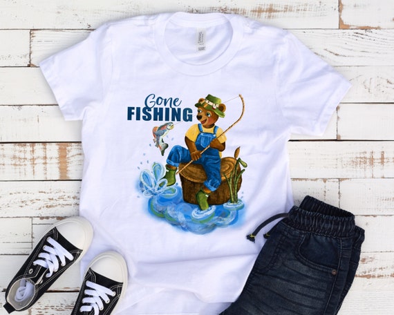 Gone Fishing Shirt for Kids, Bear Tshirt for Toddler, Fishing Baby Shower  Gift for Baby Boy, Birthday Gift for Nephew, Easter Basket Stuffer -   Canada