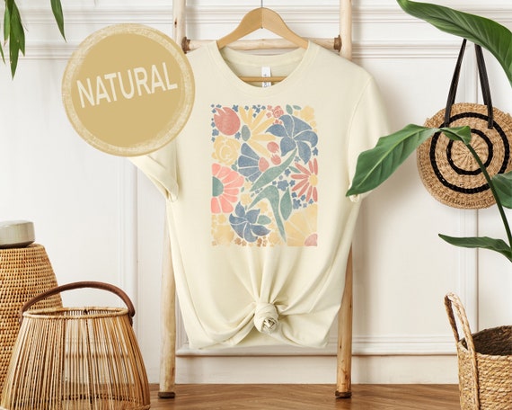 Flower shirt women, floral tshirt summer, boho shirt plus size clothing 3X graphic tee, botanical tshirt cute, Garden lover gift for  sister