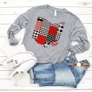 Womens Ohio Shirt, Ohio Sweatshirt for Women, Trendy Plus size clothing, State of Ohio Shirt,Ohio apparel,, birthday gift for football fan