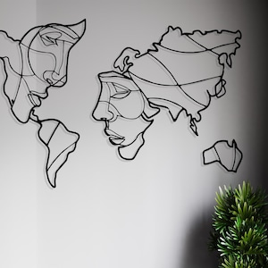 Weltkarte SVG, Schneide- und Druckdateien, Liebe Clipart, Gesichter Glowforge und Gravurdateien, Wandkunst aus Metall und Holz, gemütliche DIY-Dateien